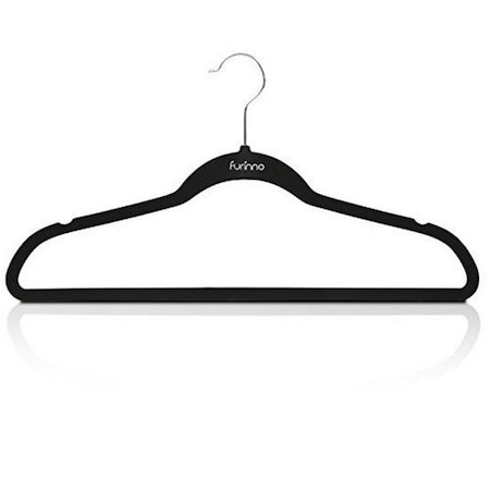 Furinno Velvet Suit Hanger - Black, 30PK FU330922